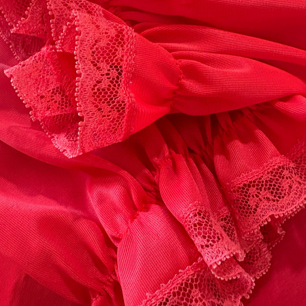 VTG Peignoir Red Robe L - Picture 10 of 10